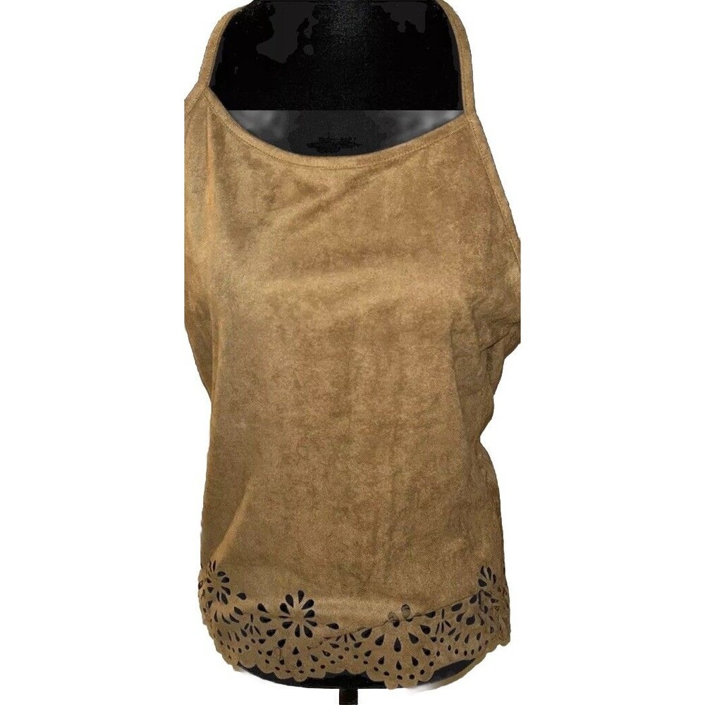 New With Tags Lucky & Blessed Women’s Large Brown Sleeveless 100% Polyester Top